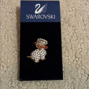 BNIP Swarovski Gold and Silver Crystal Animal Brooch👝